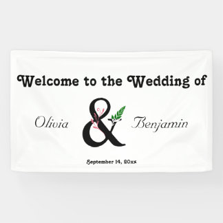 Bannière élégante de Mariage d'esperluette