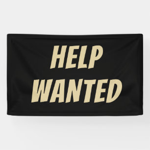 Bannière Élégante Noir & Or RECHERCHE D'AIDE Perso