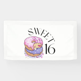 Bannière en vinyle 1,6x3 Sweet 16