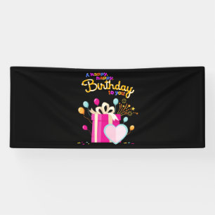Bannière en vinyle 2,5x6 Joyeux Anniversaire À Toi