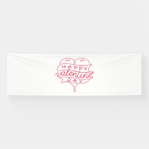 Bannière en vinyle 2,5x8 pour la Saint-Valentin