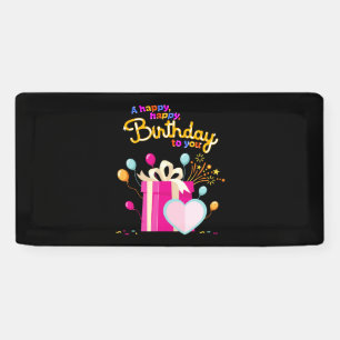 Bannière en vinyle 2x1 Joyeux Anniversaire À Toi