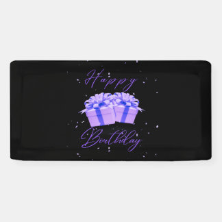 Bannière en vinyle 2x1 Joyeux Anniversaire Jolie V