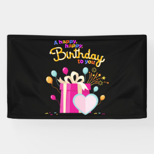 Bannière en vinyle 3x5 Joyeux Anniversaire à Toi