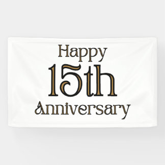 Bannière en vinyle 3x5 pour 15e anniversaire