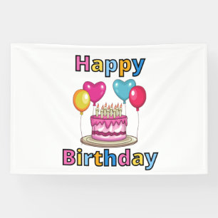 Bannière en vinyle 4x6 pour Joyeux Anniversaire