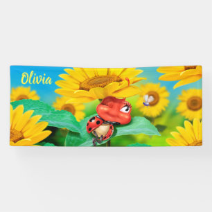 Bannière en vinyle Ladybug dormante 6' x 2,5' sur 