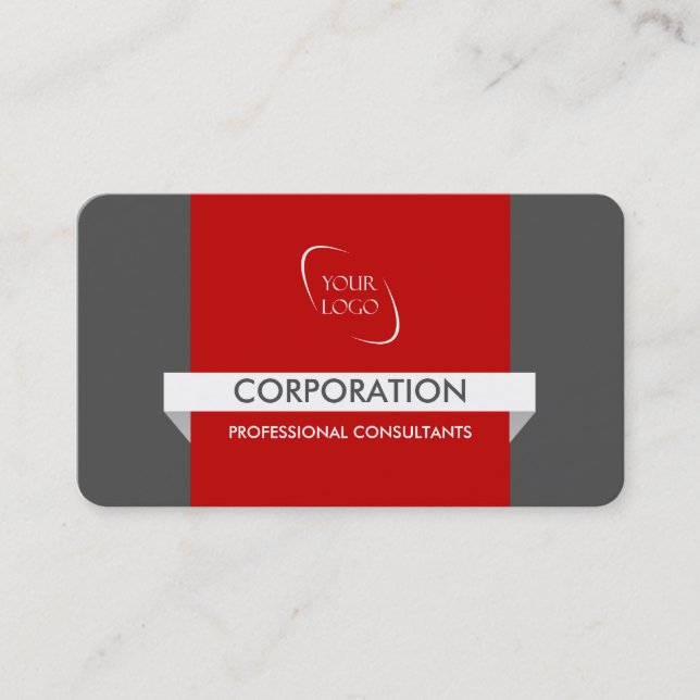 Bannière et logo cartes de visite rouges professio (Devant)
