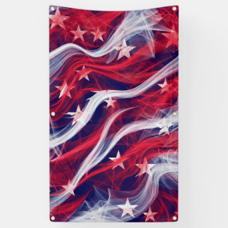 Bannière extérieure américaine avec des canons