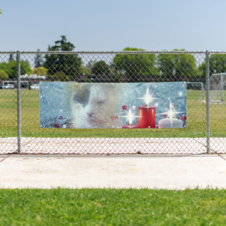 Bannière extérieure de Noël de Spotty 2,5' x 8'