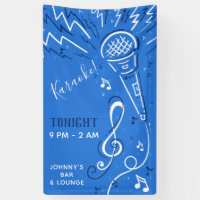 Bannière faite sur commande de microphone de