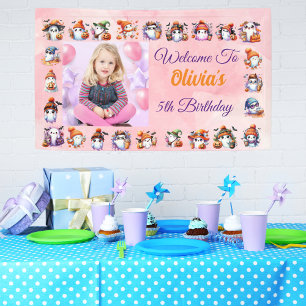 Bannière fantôme mignonne pour enfants Anniversair