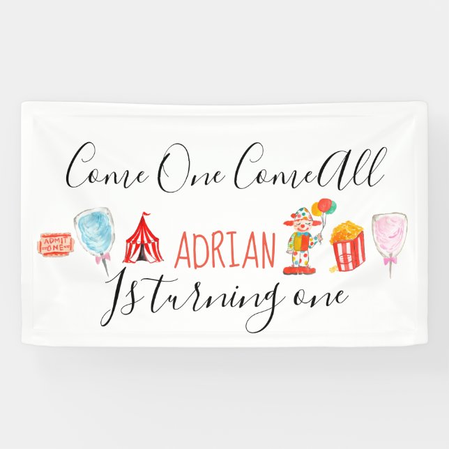 Bannière fête d'anniversaire du carnaval (Horizontal)