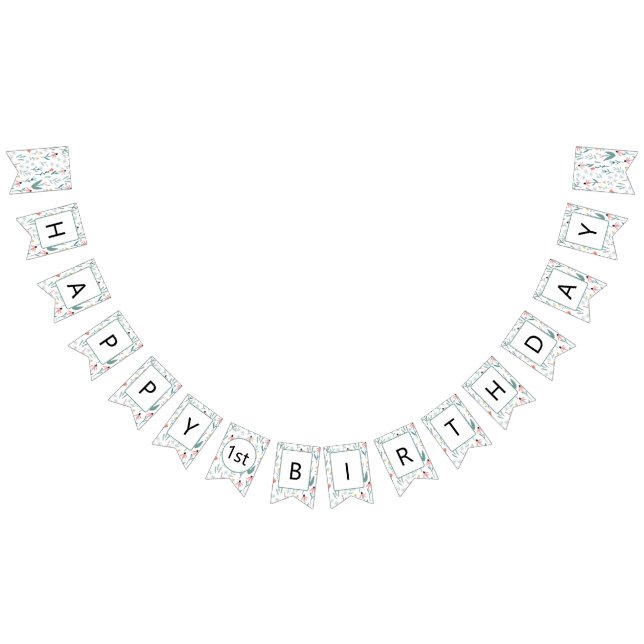 Bannière fleur sauvage d'anniversaire heureuse (Tout)