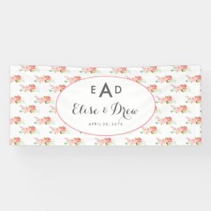 Bannière florale de monogramme