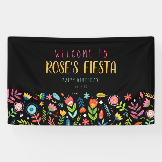 Bannière Florale Fiesta (Horizontal)