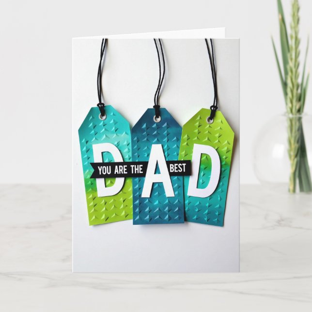 Bannière géométrique carte pour le meilleur papa (Devant)