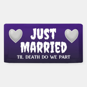 Bannière Goth Just Married