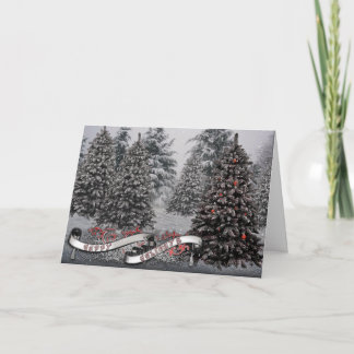 Bannière gothique d'arbre d'hiver de cartes de