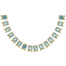 Bannière Hanoukka Swallowtail Dreidel Swirls