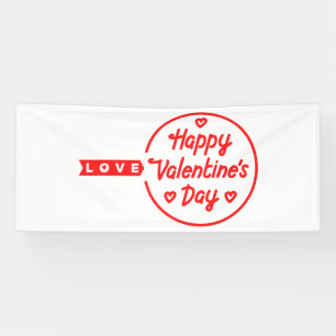 Bannière Heureuse Sainte-Valentin Love 2.5x6 Vinyl