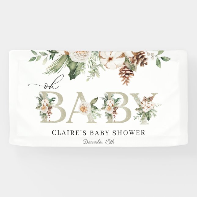 Bannière Hiver Oh Baby shower (Horizontal)