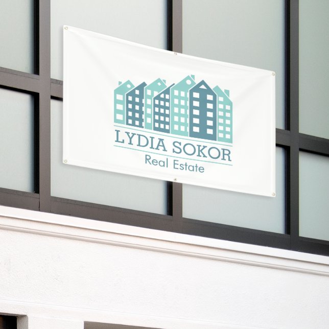 Bannière immobilière moderne (Bâtiment extérieur)