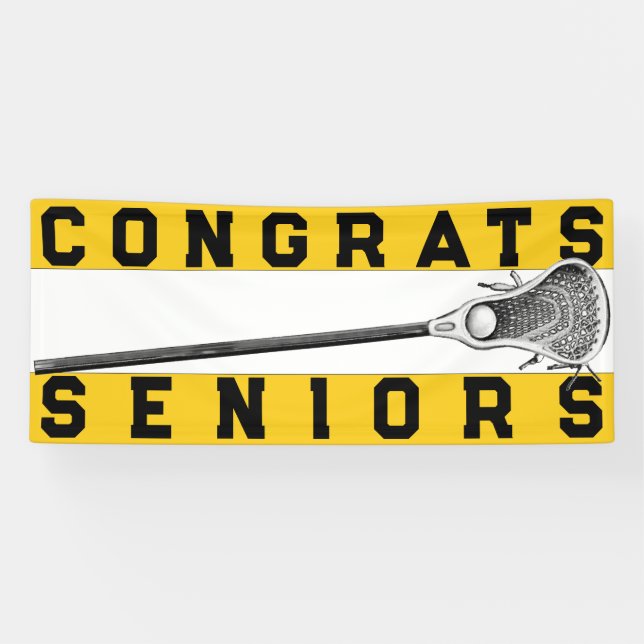 Bannière Lacrosse Senior Night Yellow (Horizontal)