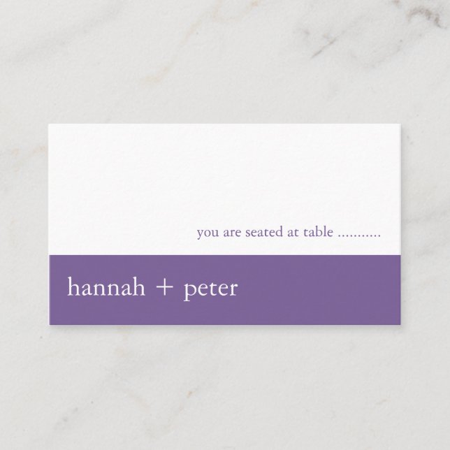 Bannière Lavendar :: Carte de siège invité (Devant)