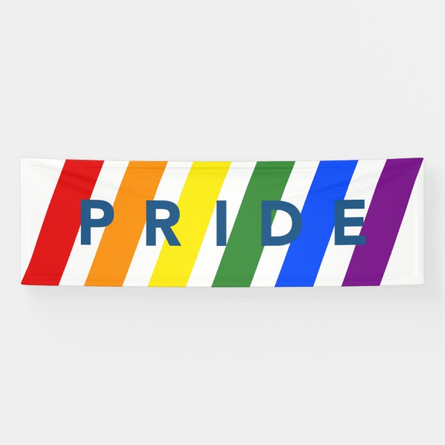 Bannière LGBTQ FIDE Diagonal Rainbow Stripes (Horizontal)
