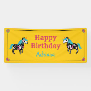 Bannière longue de l'Unicorn Day of Dead Sugar Sku