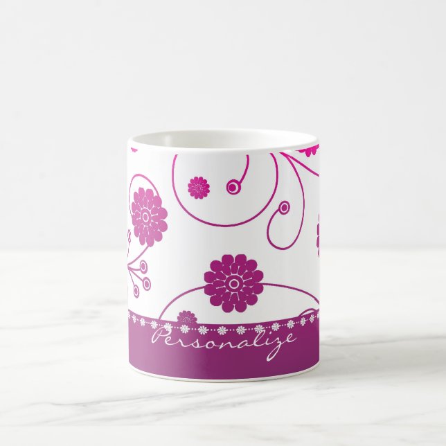 Bannière Magenta Bloom Mug café (Centre)