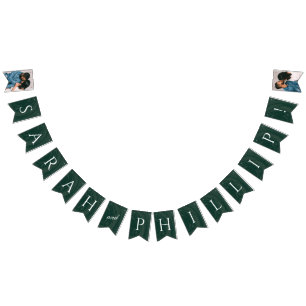 Bannière marbrée de la fête de l'engagement - Vert