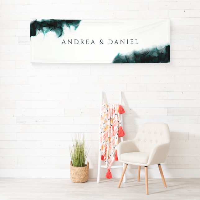 Bannière mariage à encre luxuriante (En situation)