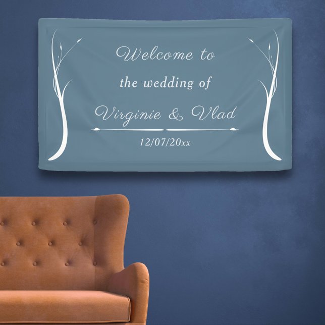 Bannière Mariage bleu Dusty (Dusty Blue Wedding Banner)