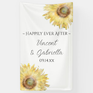 Bannière Mariage couleur d'aquarelle des fleurs ja