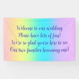 Bannière Mariage Gradient Pastel Arc-en-ciel magni