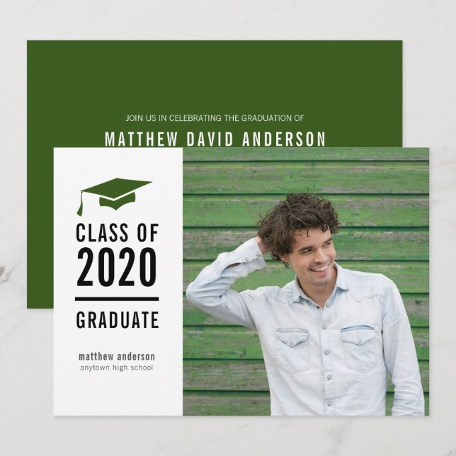 Bannière moderne Graduation Party Invitation (Devant / Derrière)