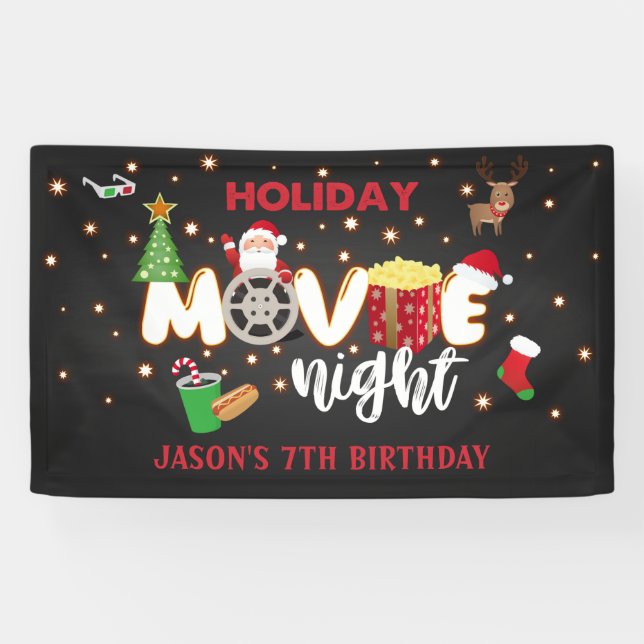 Bannière nocturne de Holiday Movie (Horizontal)