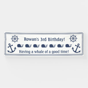Bannière orientée nautique d'anniversaire