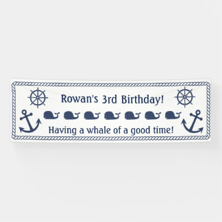 Bannière orientée nautique d'anniversaire