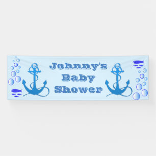 Bannière orientée nautique personnalisée de baby
