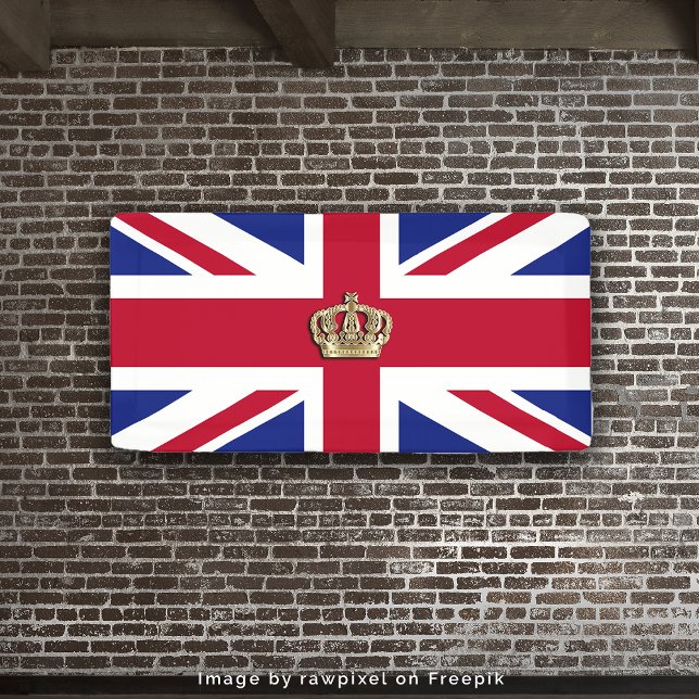 Bannière patriotique Couronne et Union Jack (Créateur téléchargé)