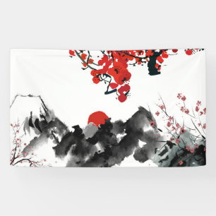 Bannière paysage japonais