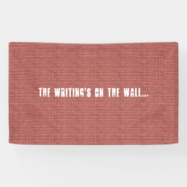 Bannière personnalisable de mur de briques rouges (Horizontal)