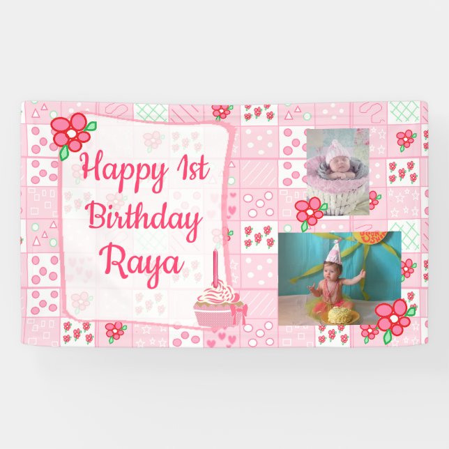 Bannière personnalisée 1er anniversaire pour le ro (Horizontal)