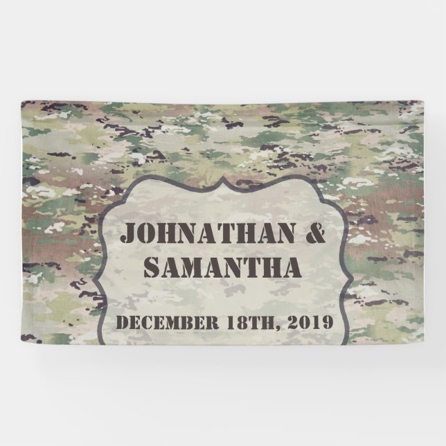 Bannière personnalisée 3'x5' Armée OCP Camo Unifor (Horizontal)