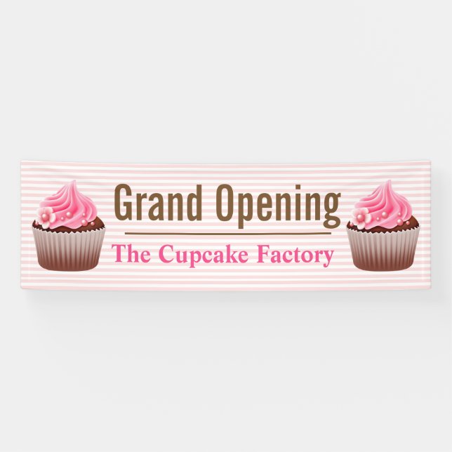 Bannière personnalisée Cupcake Business (Horizontal)