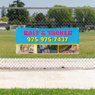 Bannière personnalisée d'appât et de poignée