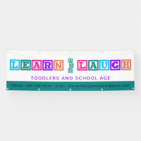 Bannière personnalisée de garde d'enfants aquarell